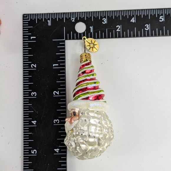 Christopher Radko Glass Christmas Ornament Handcrafted 02 Minty Nick Gem 1010126 - Picture 8 of 8